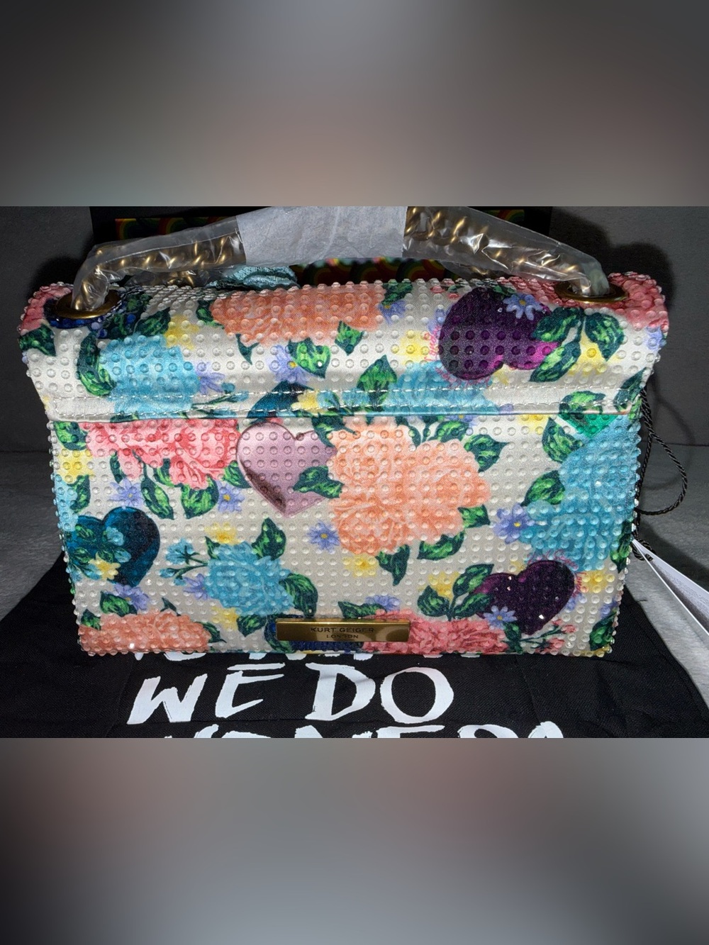 Kurt Geiger Mini Kensington Flower bag with dust bag - Picture 4 of 17